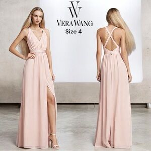 White by Vera Wang Blush Crepe Halter Gown